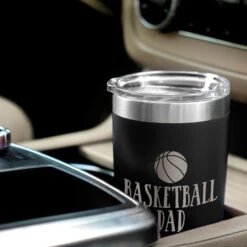 Basketball 20oz. Double Insulated Tumbler - Basketball Dad -Sport Gift Store bk 02481 BLACK CAR