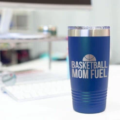 Basketball 20oz. Double Insulated Tumbler - Basketball Mom Fuel -Sport Gift Store bk 02484 ROYAL DESK