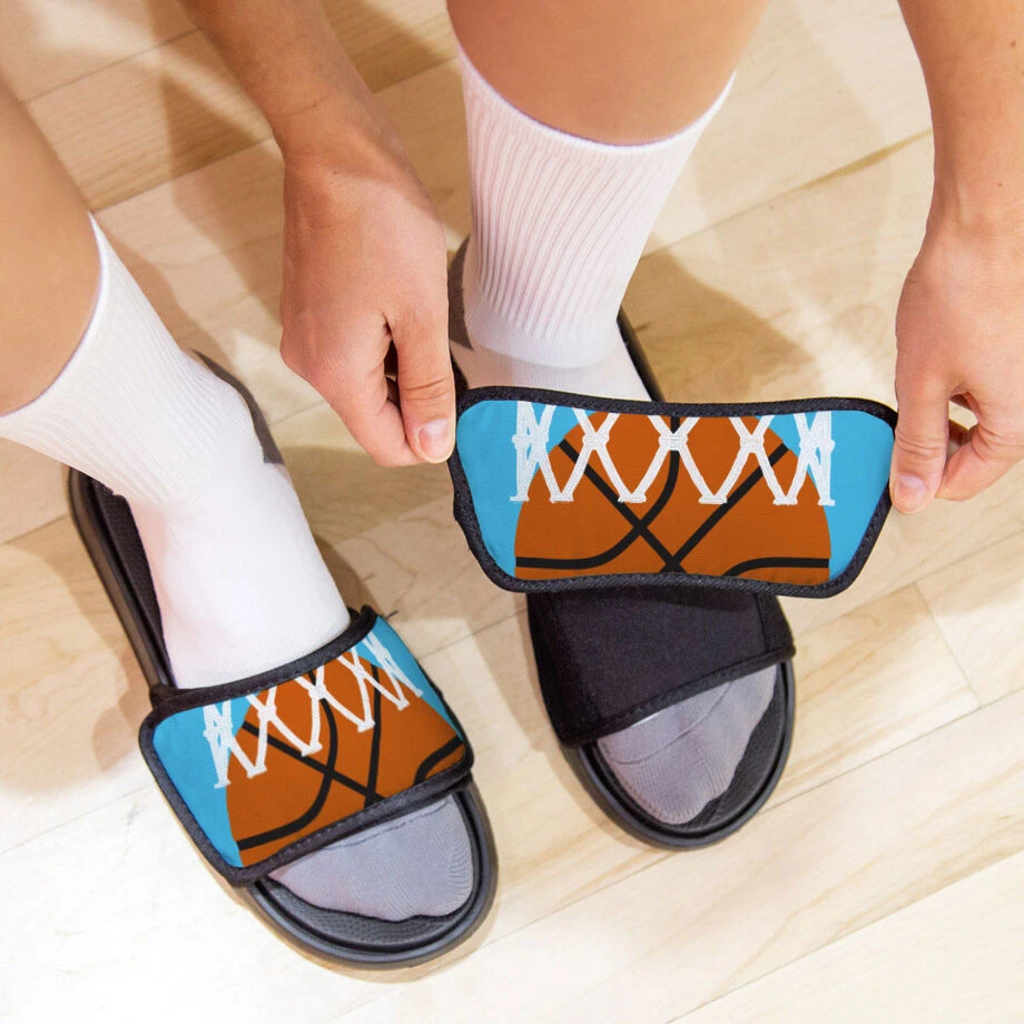 Basketball Repwell® Slide Sandals - Ball In Net 4 Basketball Repwell® Slide Sandals - Ball In Net - Image 2