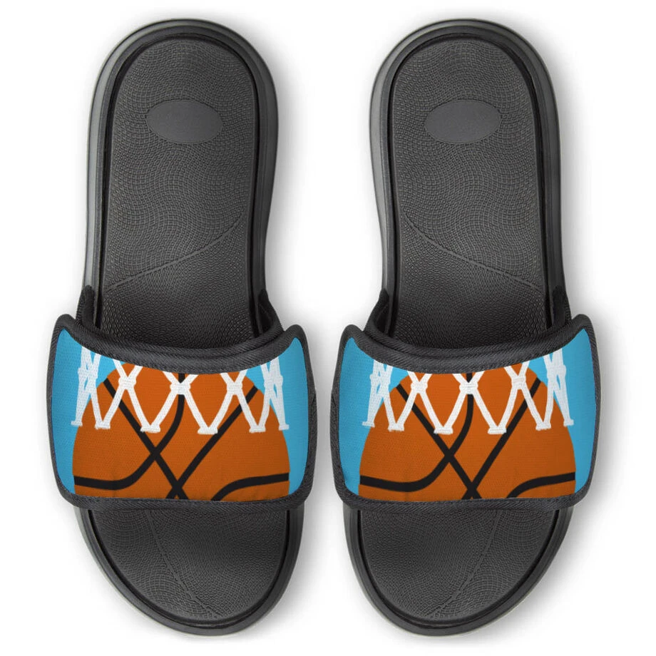 Basketball Repwell® Slide Sandals - Ball In Net 3 Basketball Repwell® Slide Sandals - Ball In Net