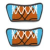 Basketball Repwell® Sandal Straps - Ball In Net -Sport Gift Store bk 02494 STRAPS CAROLINA FLAT
