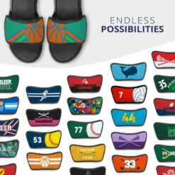 Basketball Repwell® Sandal Straps - Basketball Dots 11 Basketball Repwell® Sandal Straps - Basketball Dots -Sport Gift Store bk 02495 STRAPS MULTI