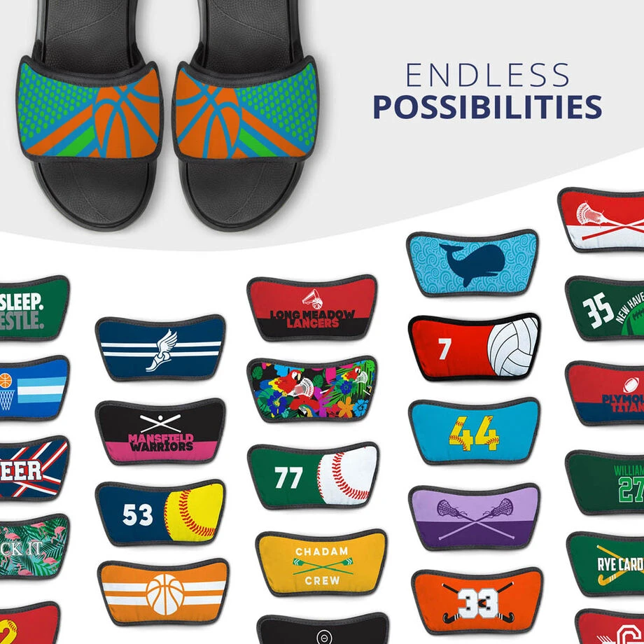 Basketball Repwell® Sandal Straps - Basketball Dots 7 Basketball Repwell® Sandal Straps - Basketball Dots - Image 5