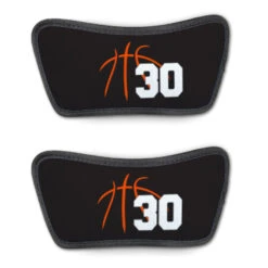 Basketball Repwell® Sandal Straps - Basketball Lines With Number