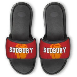 Basketball Repwell® Slide Sandals - Basketball With Text
