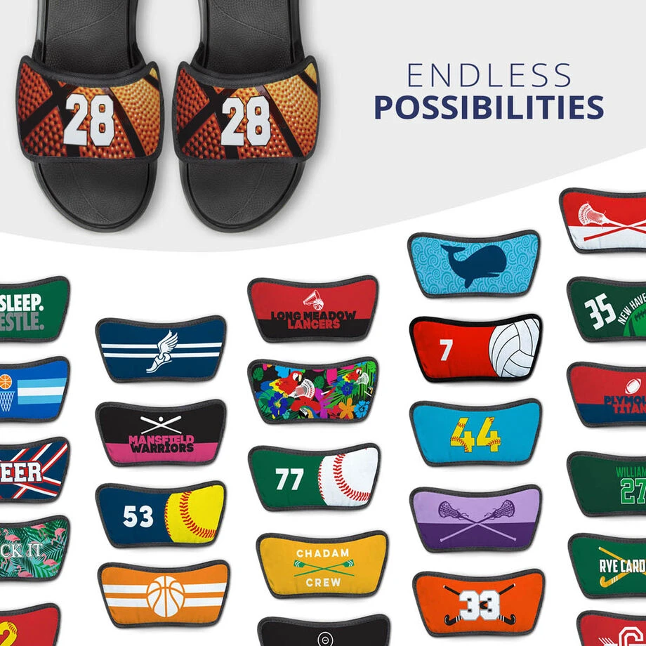 Basketball Repwell® Sandal Straps - Custom Basketball Number 7 Basketball Repwell® Sandal Straps - Custom Basketball Number - Image 5