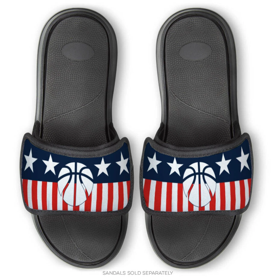 Basketball Repwell® Sandal Straps - Stars And Stripes 4 Basketball Repwell® Sandal Straps - Stars And Stripes - Image 2