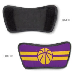 Basketball Repwell® Slide Sandals - Team Color Stripes -Sport Gift Store bk 02504 PURPLEGOLD DETAIL