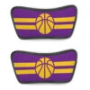 Basketball Repwell® Sandal Straps - Team Color Stripes -Sport Gift Store bk 02504 STRAPS PURPLEGOLD FLAT