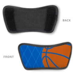 Basketball Repwell® Slide Sandals - Ball Reflected -Sport Gift Store bk 02549 ROYALBLUE DETAIL