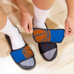 Basketball Repwell® Sandal Straps - Ball Reflected -Sport Gift Store bk 02549 STRAPS ROYALBLUE LIFESTYLE