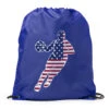 Basketball Drawstring Backpack - Basketball Stars And Stripes Player -Sport Gift Store bk 02626 ROYAL MAIN