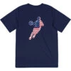Basketball Short Sleeve Performance Tee - Basketball Stars And Stripes Player 1 Basketball Short Sleeve Performance Tee - Basketball Stars And Stripes Player -Sport Gift Store bk 02628 NAVY MAIN