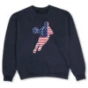 Basketball Crewneck Sweatshirt - Basketball Stars And Stripes Player