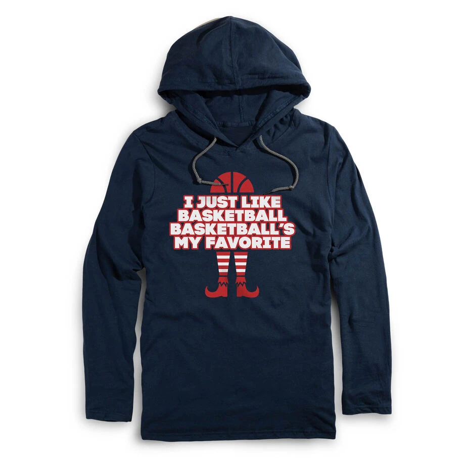 Men's Basketball Lightweight Hoodie - I Just Like Basketball 3 Men's Basketball Lightweight Hoodie - I Just Like Basketball