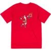 Basketball Short Sleeve Performance Tee - Slam Dunk Santa -Sport Gift Store bk 02654 RED MAIN