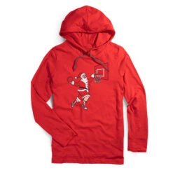 Men's Basketball Lightweight Hoodie - Slam Dunk Santa