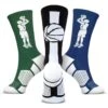 Basketball Woven Mid-Calf Sock Set - Two Players One Ball -Sport Gift Store bk 02664