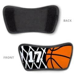 Basketball Repwell® Slide Sandals - Hoop And Ball -Sport Gift Store bk 02674 DETAIL