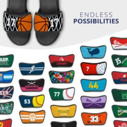 Basketball Repwell® Sandal Straps - Hoop And Ball -Sport Gift Store bk 02674 STRAPS MULTI