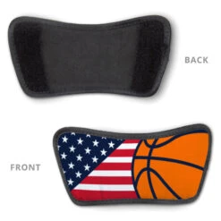 Basketball Repwell® Slide Sandals - USA Flag -Sport Gift Store bk 02676 DETAIL
