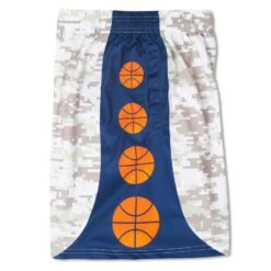 Basketball Shorts - Navy Digital Camo -Sport Gift Store bk 02677 SIDE