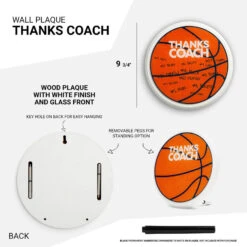Basketball Wall Plaque - Thanks Coach 10 Basketball Wall Plaque - Thanks Coach -Sport Gift Store bk 02679 DETAILS