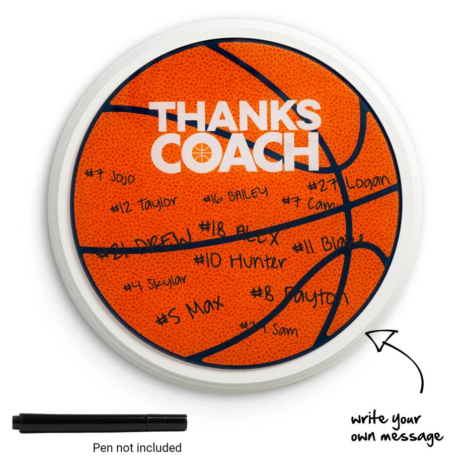 Basketball Wall Plaque - Thanks Coach 3 Basketball Wall Plaque - Thanks Coach