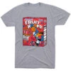Basketball Short Sleeve T-Shirt - Fruit Hoops -Sport Gift Store bk 02685 GRAY FLAT
