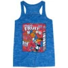 Basketball Flowy Racerback Tank Top - Fruit Hoops -Sport Gift Store bk 02688 BLUE MAIN