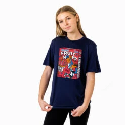 Basketball Short Sleeve Performance Tee - Fruit Hoops 9 Basketball Short Sleeve Performance Tee - Fruit Hoops -Sport Gift Store bk 02690 NAVY FEMALE