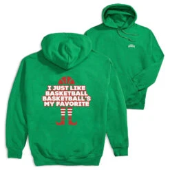 Basketball Hooded Sweatshirt - Basketball's My Favorite (Back Design)