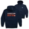 Basketball Hooded Sweatshirt - I'd Rather Be Playing Basketball (Back Design) -Sport Gift Store bk 02752 NAVY MAIN