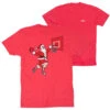 Basketball Short Sleeve T-Shirt - Slam Dunk Santa (Back Design) 1 Basketball Short Sleeve T-Shirt - Slam Dunk Santa (Back Design) -Sport Gift Store bk 02759 RED MAIN