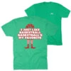 Basketball Short Sleeve T-Shirt - Basketball's My Favorite (Back Design) -Sport Gift Store bk 02760 GREEN MAIN