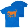 Basketball Short Sleeve T-Shirt - Basketball Dog (Back Design) -Sport Gift Store bk 02762 ROYAL MAIN