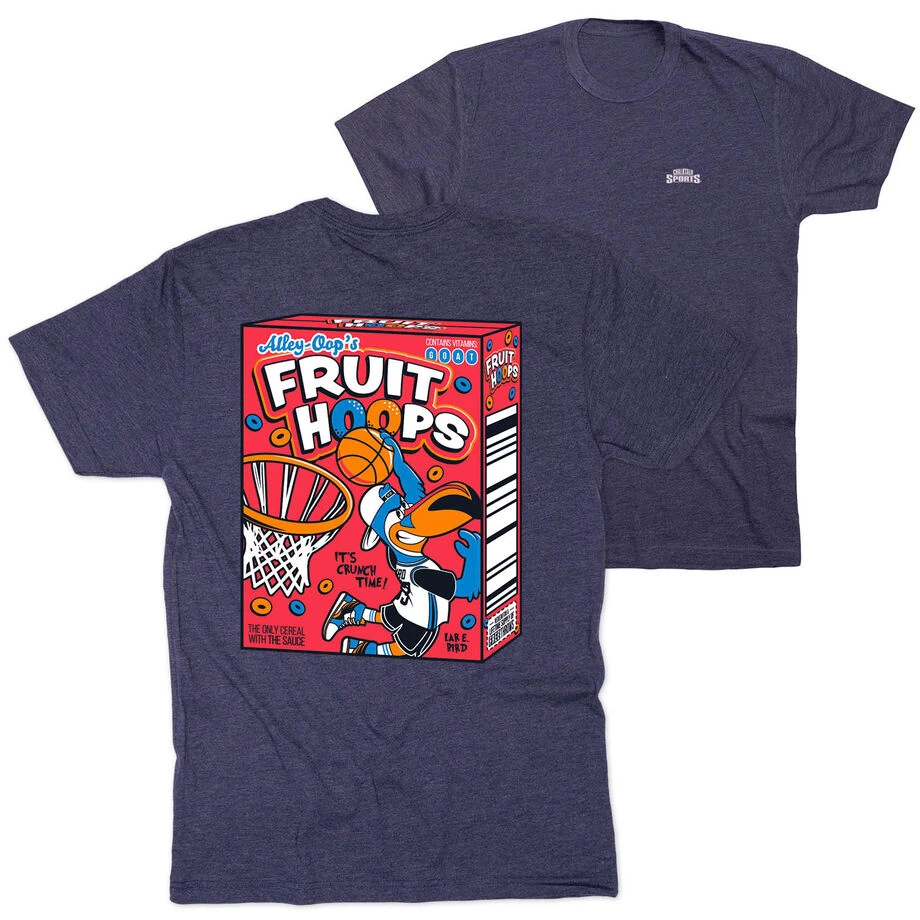 Basketball Short Sleeve T-Shirt - Fruit Hoops (Back Design) 3 Basketball Short Sleeve T-Shirt - Fruit Hoops (Back Design)