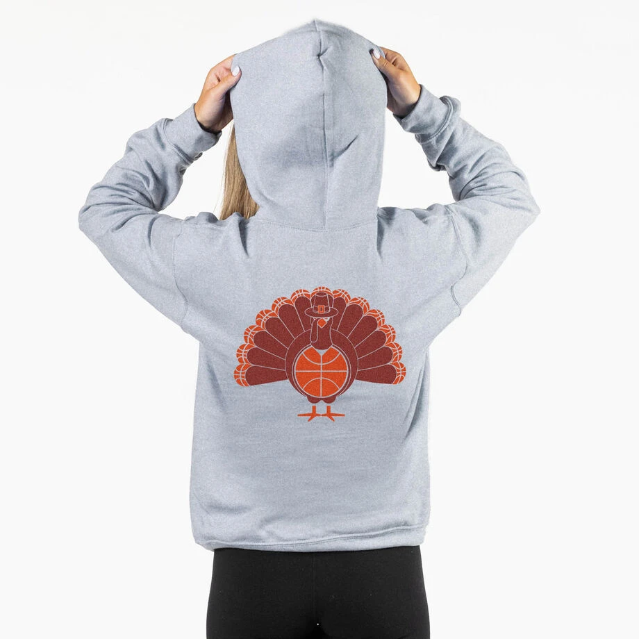 Basketball Hooded Sweatshirt - Turkey Player (Back Design) 5 Basketball Hooded Sweatshirt - Turkey Player (Back Design) - Image 3