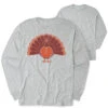 Basketball Tshirt Long Sleeve - Turkey Player (Back Design) -Sport Gift Store bk 02778 GRAY MAIN