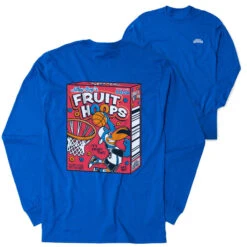 Basketball Tshirt Long Sleeve - Fruit Hoops (Back Design)