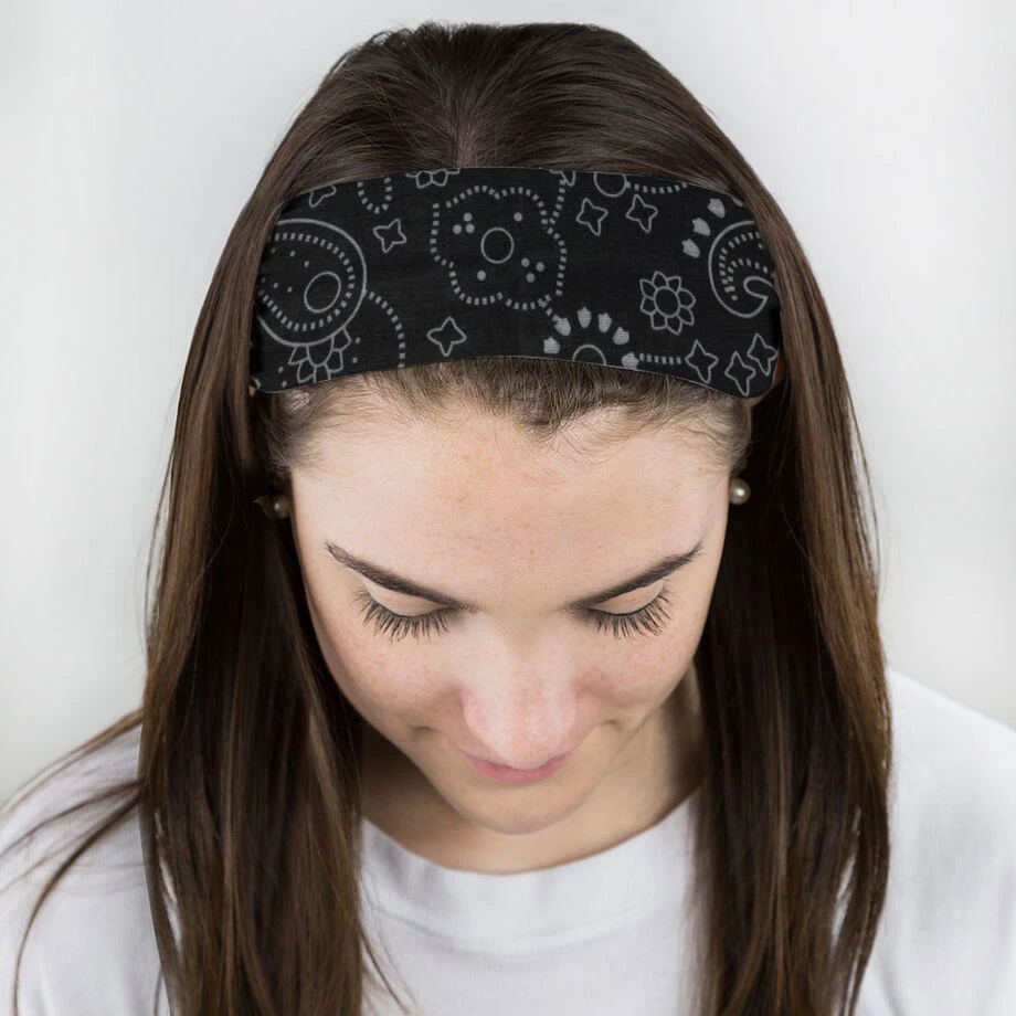Multifunctional Headwear - Paisley Black RokBAND 5 Multifunctional Headwear - Paisley Black RokBAND - Image 3