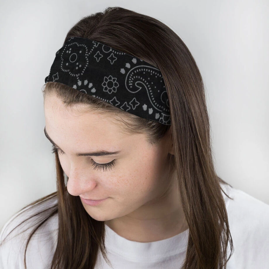 Multifunctional Headwear - Paisley Black RokBAND 6 Multifunctional Headwear - Paisley Black RokBAND - Image 4