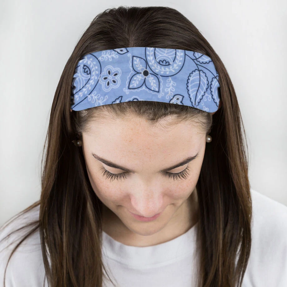 Multifunctional Headwear - Floral Blue RokBAND 5 Multifunctional Headwear - Floral Blue RokBAND - Image 3