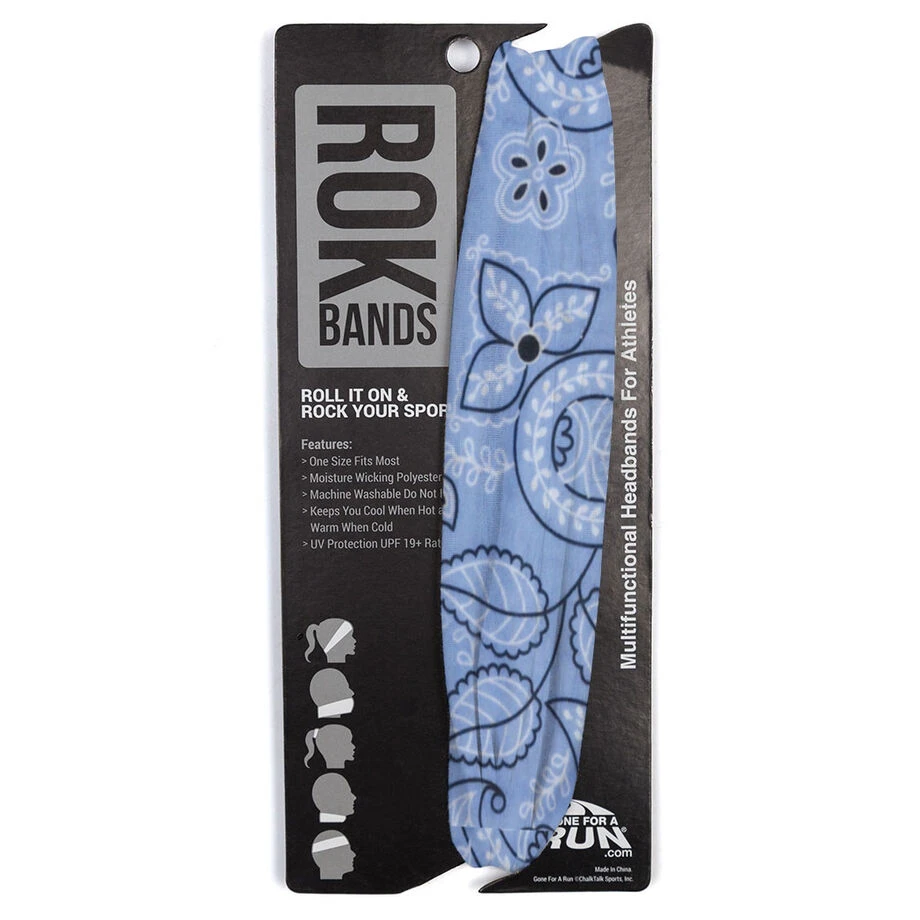 Multifunctional Headwear - Floral Blue RokBAND 8 Multifunctional Headwear - Floral Blue RokBAND - Image 6