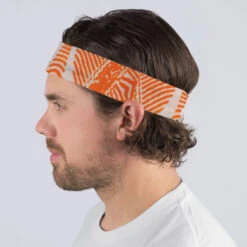 Multifunctional Headwear - Tribal Orange RokBAND -Sport Gift Store gs 00726 MALE2