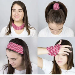 Multifunctional Headwear - Chevron Pink RokBAND -Sport Gift Store gs 00944 FEMALECOMP