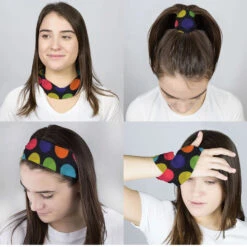 Multifunctional Headwear - Polka Dots Colorful RokBAND -Sport Gift Store gs 00951 FEMALECOMP