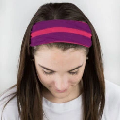 Multifunctional Headwear - Purple Stripe RokBAND -Sport Gift Store gs 10059 FEMALE1