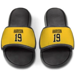 Personalized Repwell® Slide Sandals - Name And Number -Sport Gift Store gs 11765 YELLOW FRONT
