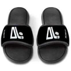 Personalized Repwell® Slide Sandals - Your Logo -Sport Gift Store gs 11766 BLACK FRONT